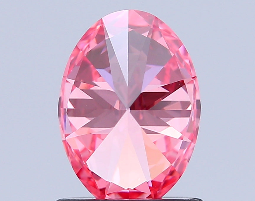 oval 1.05 carat fancy vivid pink vvs2  ex ex strong