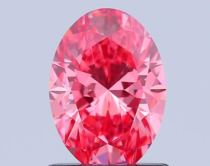 OVAL 1.05 CARAT FANCY VIVID PINK VVS2  EX EX STRONG