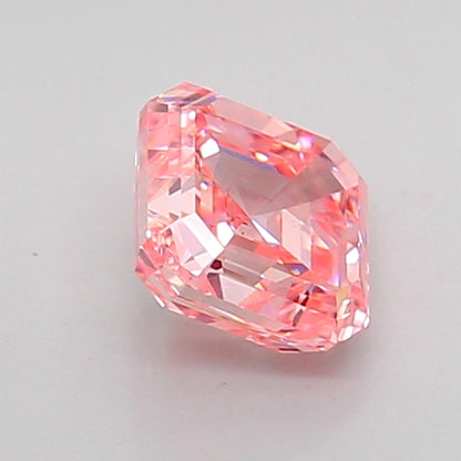 ASSCHER 1 CARAT FANCY INTENSE PINK VS1  VG VG STRONG