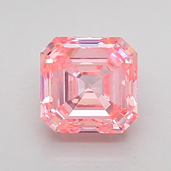 asscher 1 carat fancy intense pink vs1  vg vg strong