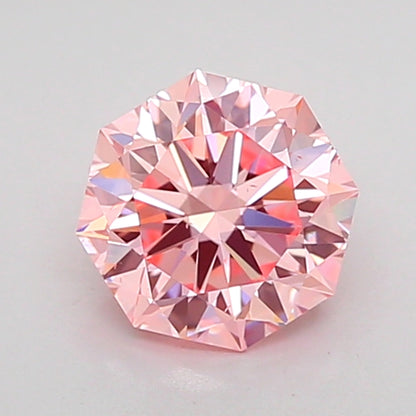 OCTAGONAL 1 CARAT FANCY INTENSE PINK VS2  EX EX SLIGHT