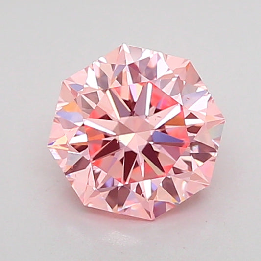OCTAGONAL 1 CARAT FANCY INTENSE PINK VS2  EX EX SLIGHT