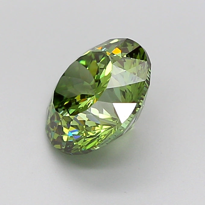 portuguese 1.57 carat fancy vivid green vvs2  vg ex none