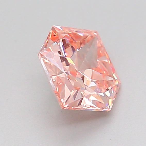 hexagonal 0.92 carat fancy intense pink vvs2  vg vg strong