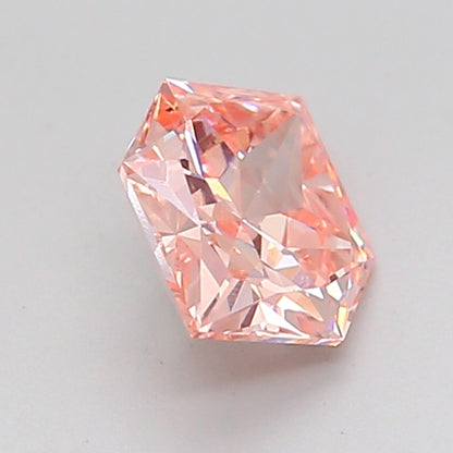 HEXAGONAL 0.92 CARAT FANCY INTENSE PINK VVS2  VG VG STRONG