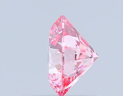 ROUND 0.73 CARAT FANCY VIVID PINK VS1 ID EX EX SLIGHT