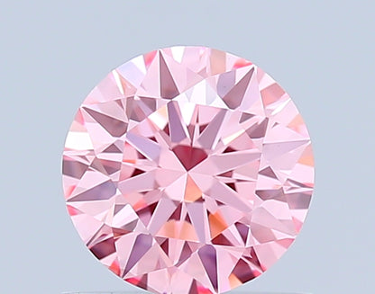ROUND 0.73 CARAT FANCY VIVID PINK VS1 ID EX EX SLIGHT
