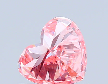HEART 0.67 CARAT FANCY VIVID PINK VS1  EX VG SLIGHT
