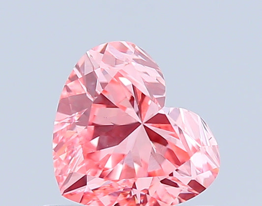 HEART 0.67 CARAT FANCY VIVID PINK VS1  EX VG SLIGHT