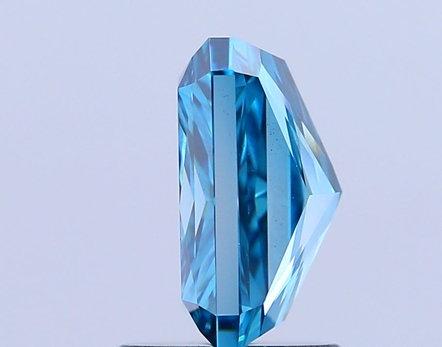 radiant 2 carat fancy vivid blue vs1  vg ex none