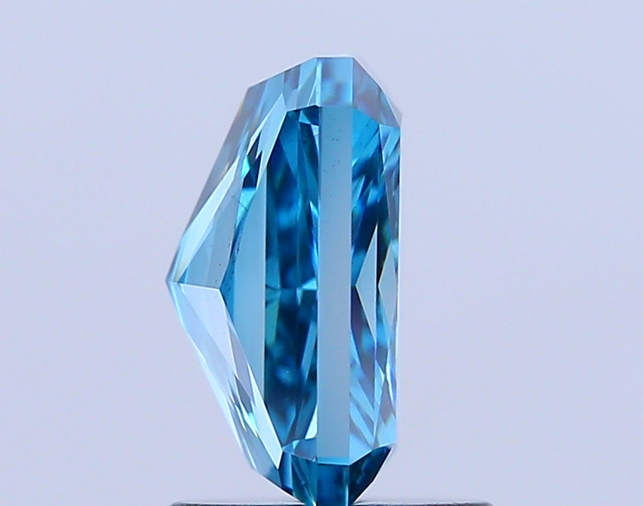 radiant 2 carat fancy vivid blue vs1  vg ex none