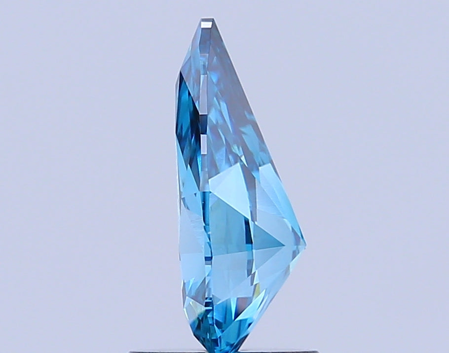 pear 1.51 carat fancy vivid blue vs1  ex ex none