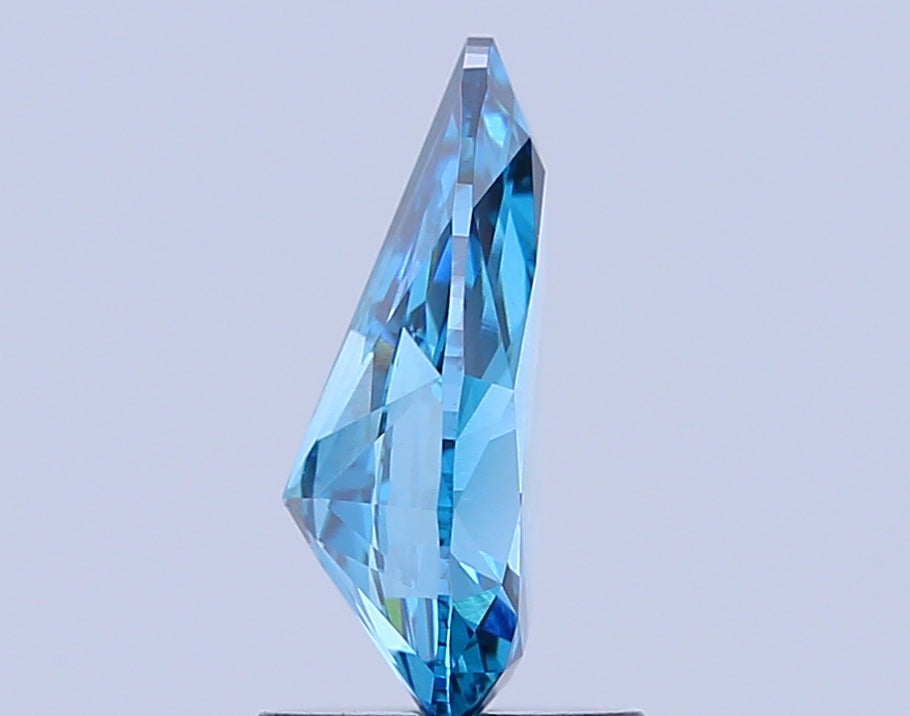 pear 1.51 carat fancy vivid blue vs1  ex ex none