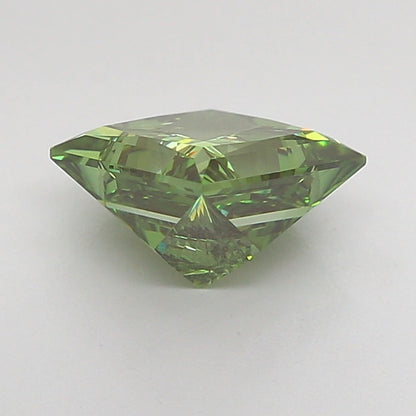 PRINCESS 1.51 CARAT FANCY VIVID GREEN VVS2  VG Good NONE