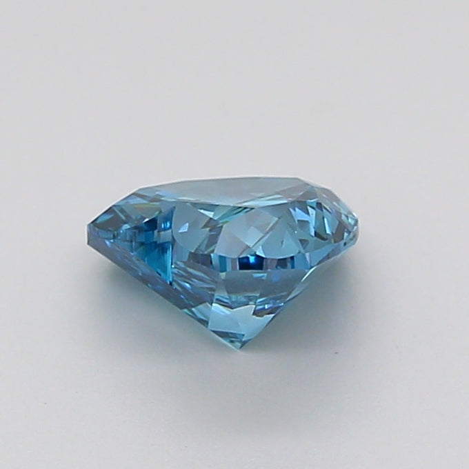 heart 1.07 carat fancy vivid blue vvs2  ex vg none