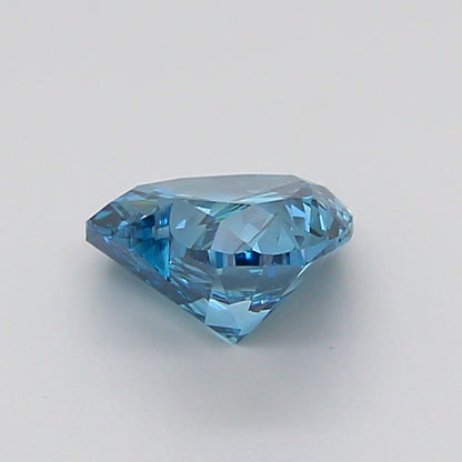 HEART 1.07 CARAT FANCY VIVID BLUE VVS2  EX VG NONE