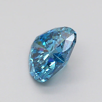 HEART 1.07 CARAT FANCY VIVID BLUE VVS2  EX VG NONE