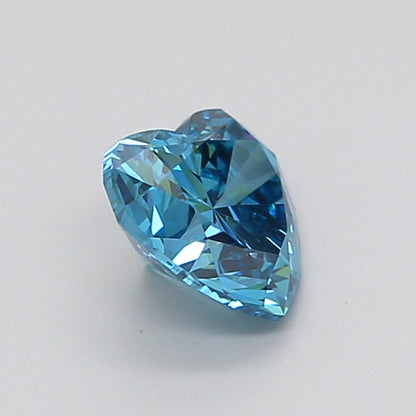 HEART 1.07 CARAT FANCY VIVID BLUE VVS2  EX VG NONE