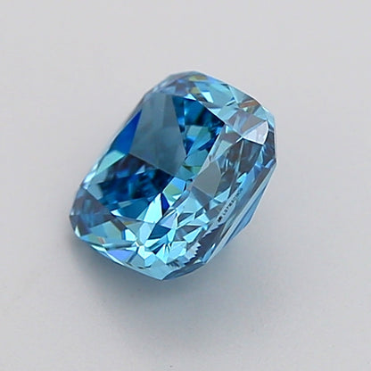 CUSHION 1.02 CARAT FANCY VIVID BLUE VVS2  EX EX NONE