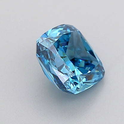 CUSHION 1.02 CARAT FANCY VIVID BLUE VVS2  EX EX NONE
