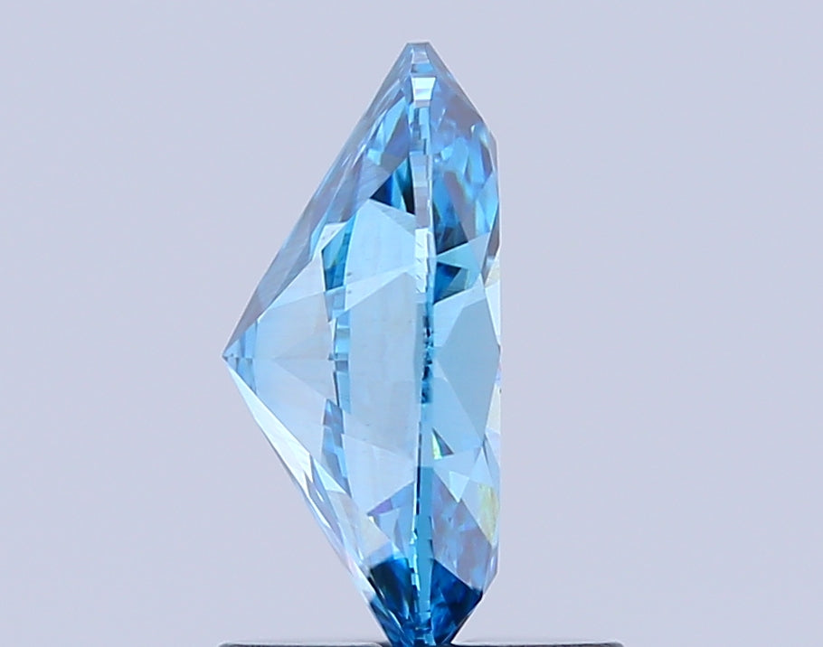 oval 1.5 carat fancy vivid blue vvs2  vg vg none