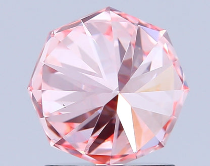 OCTAGONAL 1.48 CARAT FANCY INTENSE PINK VS1  EX EX SLIGHT