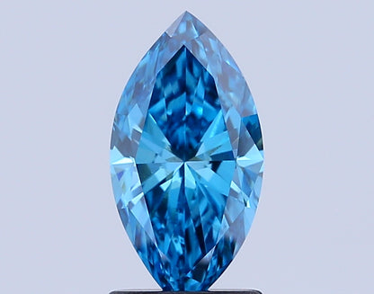 MARQUISE 1.49 CARAT FANCY VIVID BLUE VS1  VG VG NONE