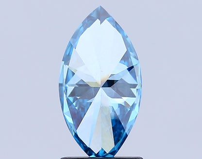 MARQUISE 1.49 CARAT FANCY VIVID BLUE VS1  VG VG NONE