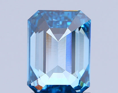 EMERALD 1.58 CARAT FANCY VIVID BLUE VVS2  EX EX NONE