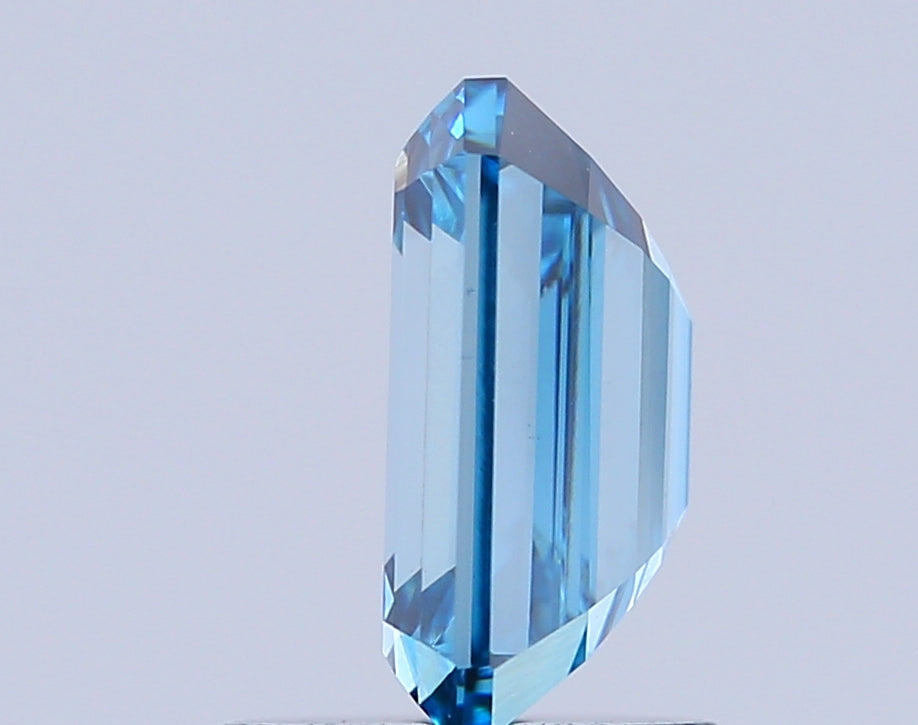 emerald 1.58 carat fancy vivid blue vvs2  ex ex none