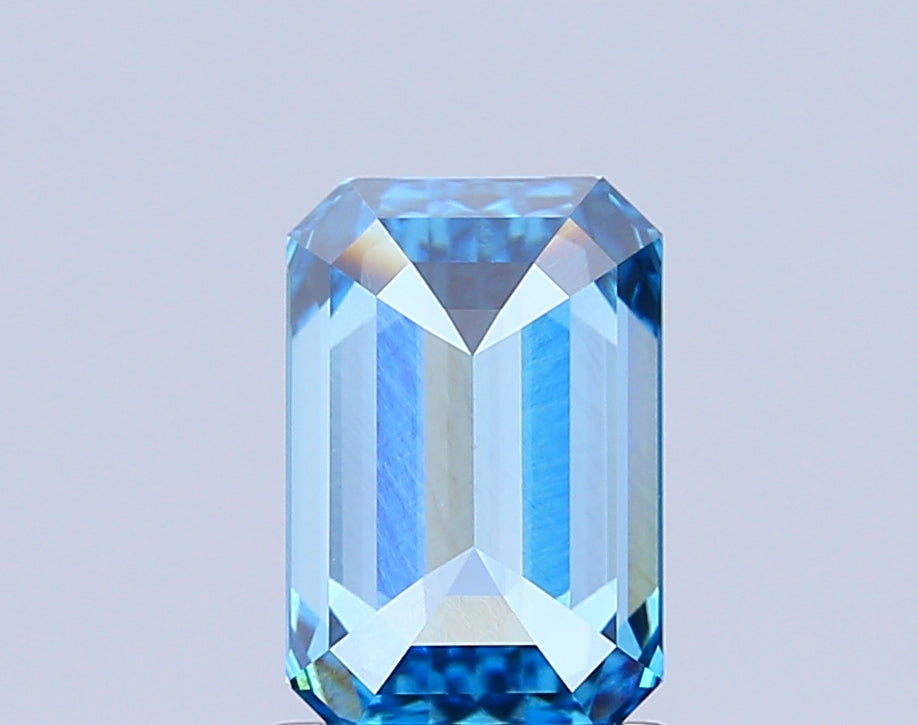 emerald 1.53 carat fancy vivid blue vvs2  ex ex none