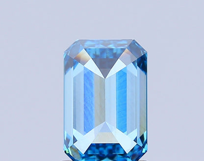 EMERALD 1.53 CARAT FANCY VIVID BLUE VVS2  EX EX NONE