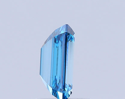 EMERALD 1.53 CARAT FANCY VIVID BLUE VVS2  EX EX NONE