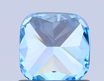 CUSHION 1.07 CARAT FANCY VIVID BLUE VVS2  EX VG NONE