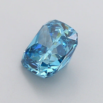 CUSHION 1.01 CARAT FANCY VIVID BLUE VVS2  EX VG NONE