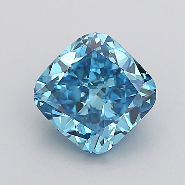 cushion 1 carat fancy vivid blue vs2  vg vg none