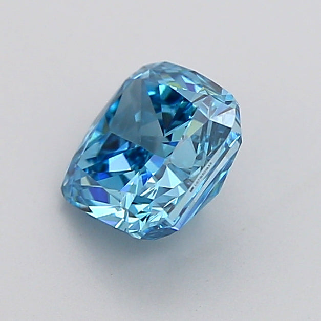 cushion 1 carat fancy vivid blue vs2  vg vg none