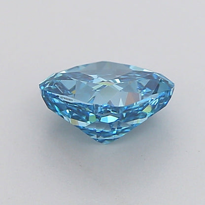 CUSHION 1 CARAT FANCY VIVID BLUE VS2  VG VG NONE
