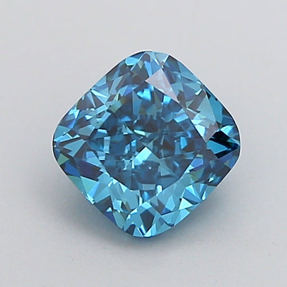 CUSHION 1 CARAT FANCY VIVID BLUE VS1  VG EX NONE
