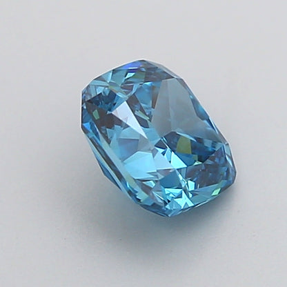 CUSHION 1 CARAT FANCY VIVID BLUE VS1  VG EX NONE