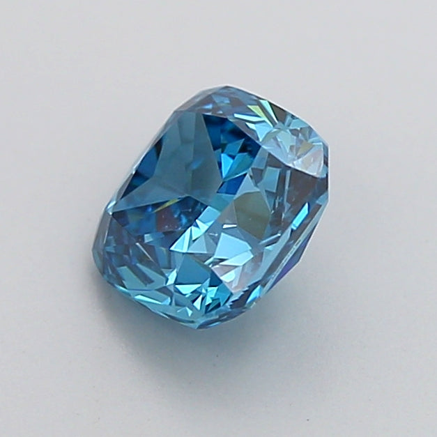 cushion 1 carat fancy vivid blue vs1  vg ex none