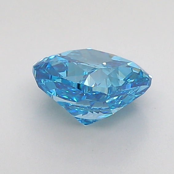 cushion 0.99 carat fancy vivid blue vvs2  vg vg none