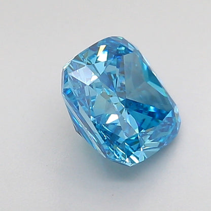 CUSHION 0.99 CARAT FANCY VIVID BLUE VVS2  VG VG NONE