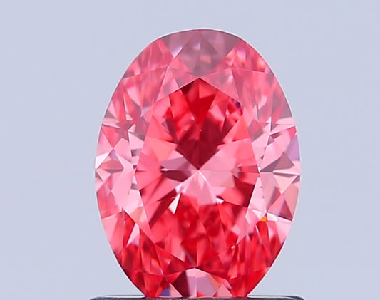 OVAL 1 CARAT FANCY VIVID PINK VVS1  EX EX STRONG