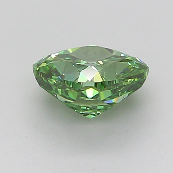 cushion 0.91 carat fancy vivid green vvs2  vg vg none