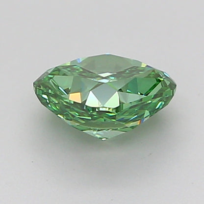 CUSHION 0.97 CARAT FANCY VIVID GREEN VS1  VG VG NONE