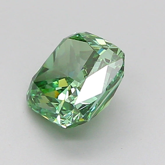cushion 0.97 carat fancy vivid green vs1  vg vg none