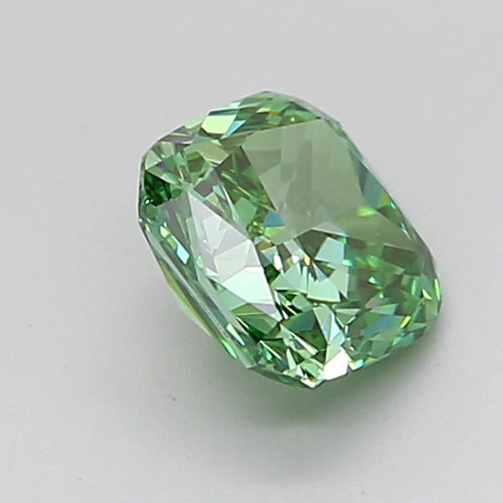 cushion 0.97 carat fancy vivid green vs1  vg vg none