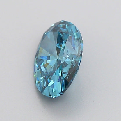 OVAL 1 CARAT FANCY VIVID BLUE VS1  EX VG NONE