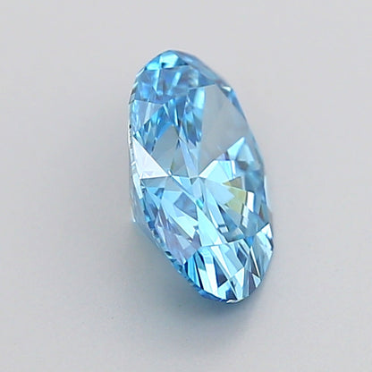 OVAL 1.03 CARAT FANCY VIVID BLUE VS1  EX EX NONE